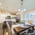 Skyline Homes Westridge 1492CT Manufactured Home Dining room featuring large window and sliding glass door