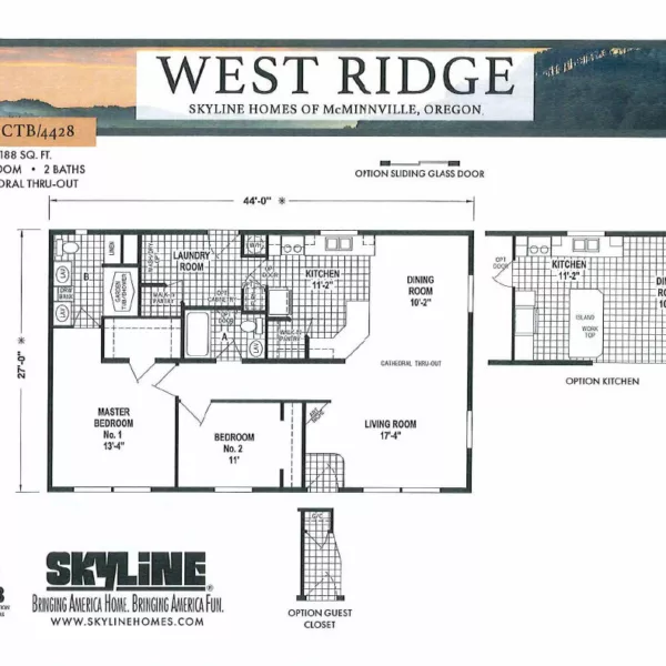 Floor plan of Westridge 1226CT